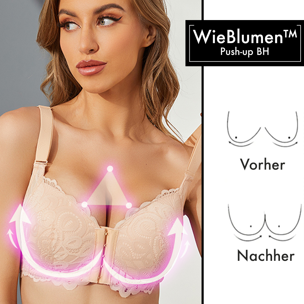 Vorderverschluss Push Up BH mit abnehmbaren Trägern
