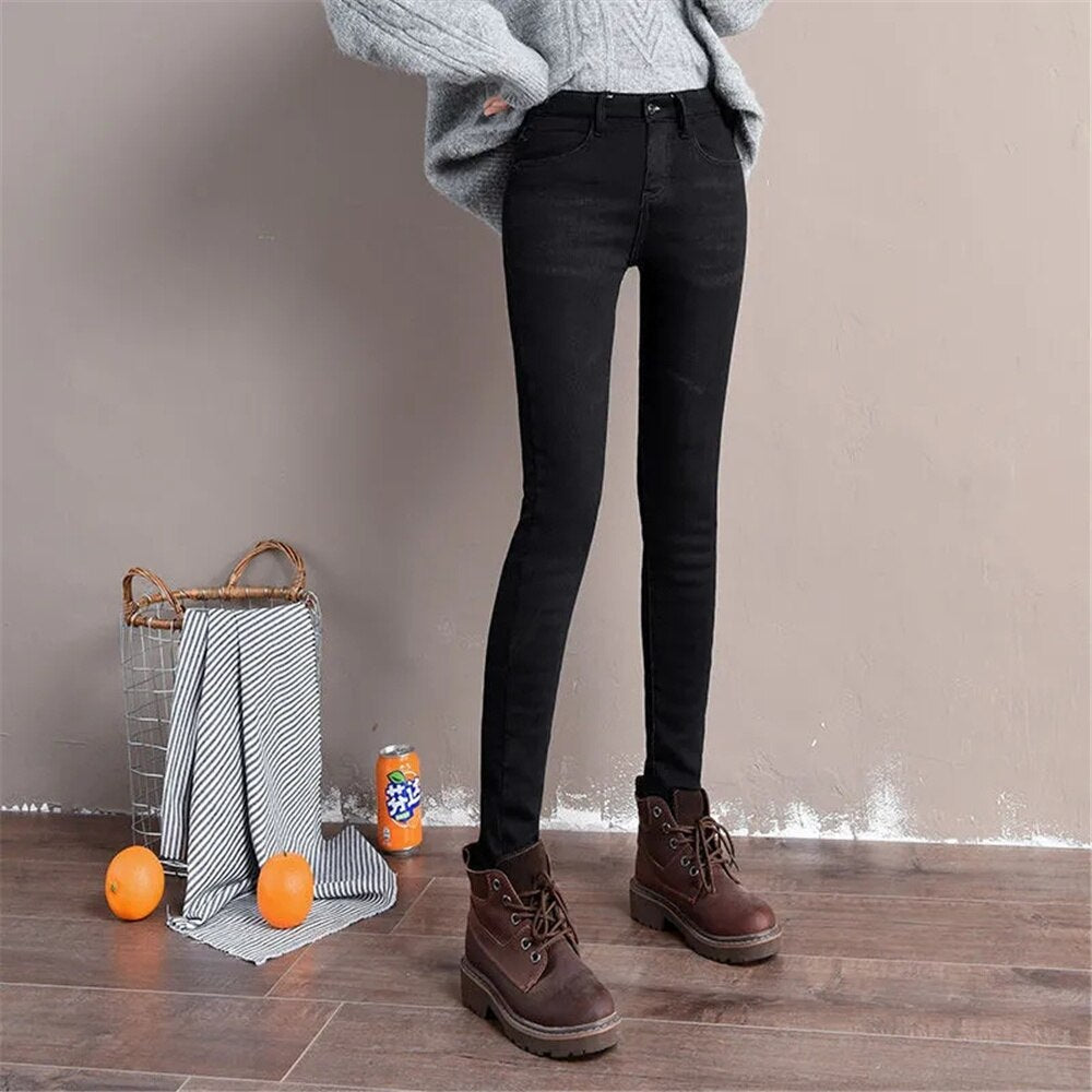 Wieblumen™ Thermo-Fleece-Jeansjeggings