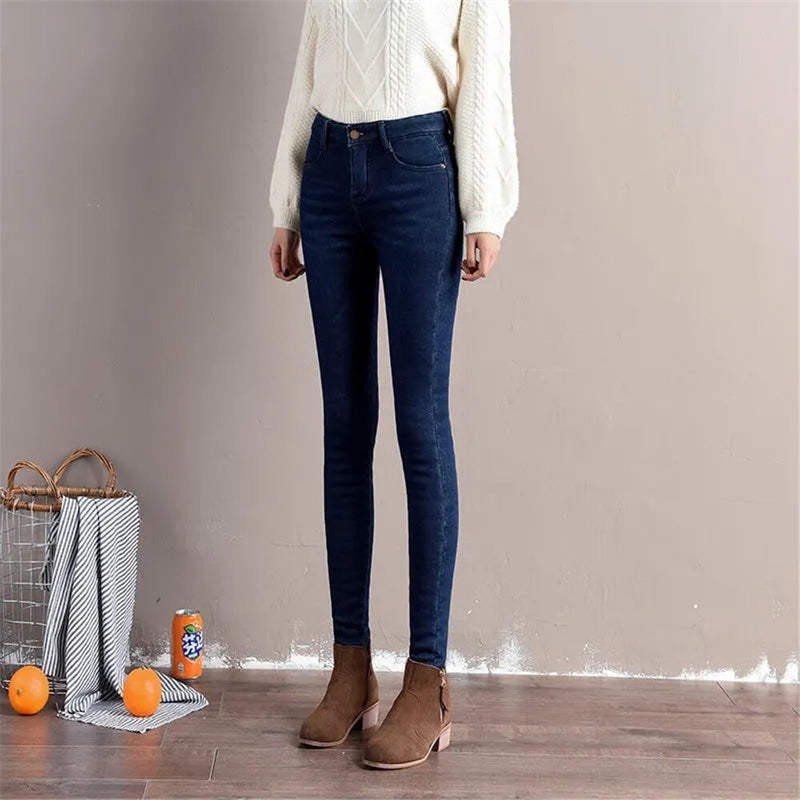 Jeggings vaqueros de tejido polar térmico Wieblumen™