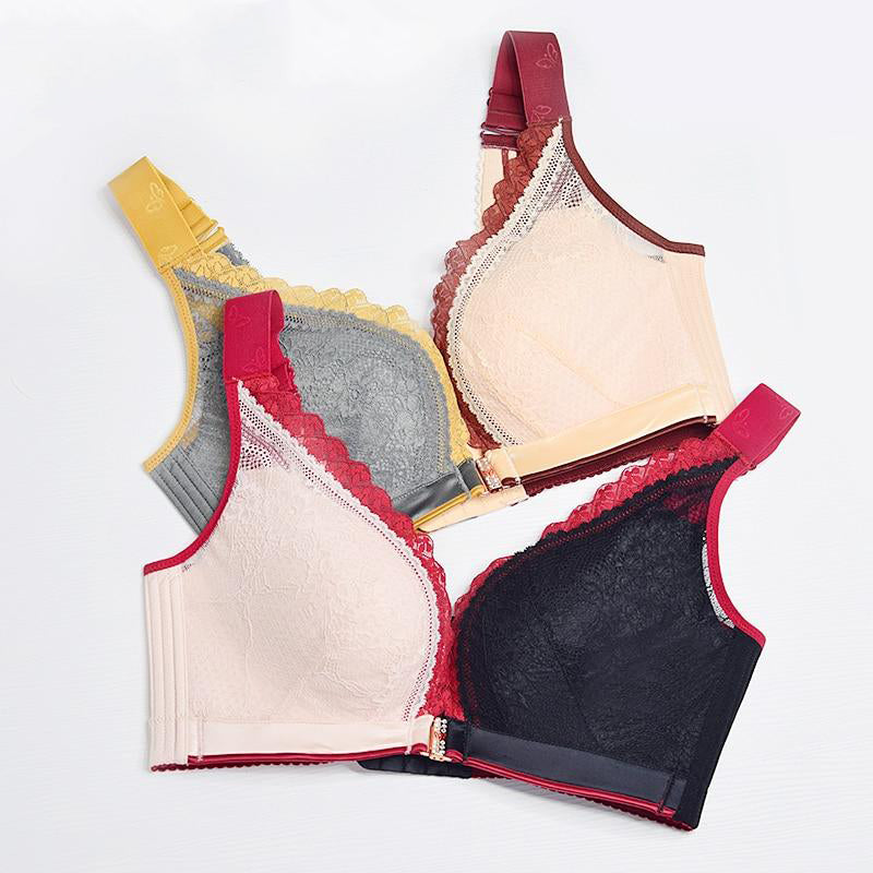 V-neck push-up bra with front closure 