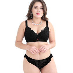 FallSweet Push Up Lace Bra Set for Women PLus Size Bra and Panties Set Sexy Lingerie Set White Black