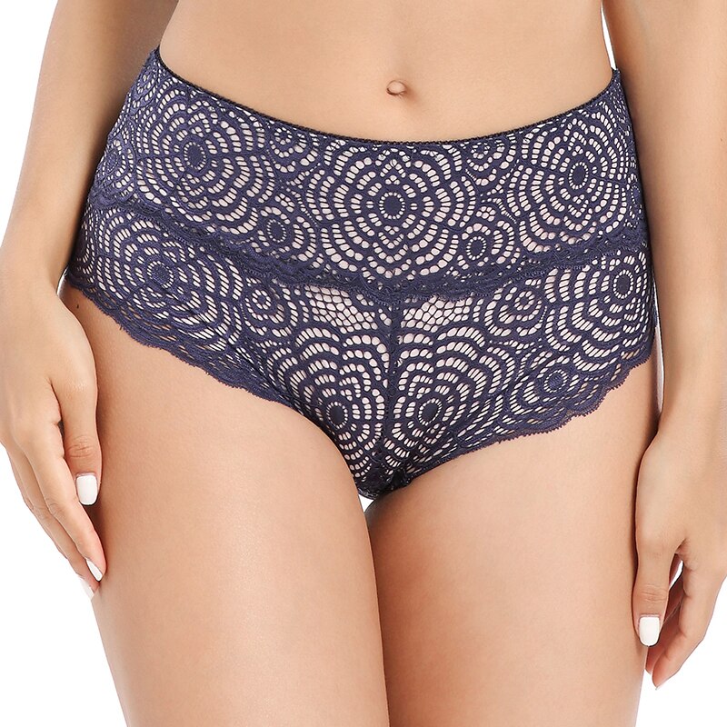 FallSweet Bragas de talla grande para mujer, ropa interior de encaje sexy, calzoncillos de cintura alta L a 4XL