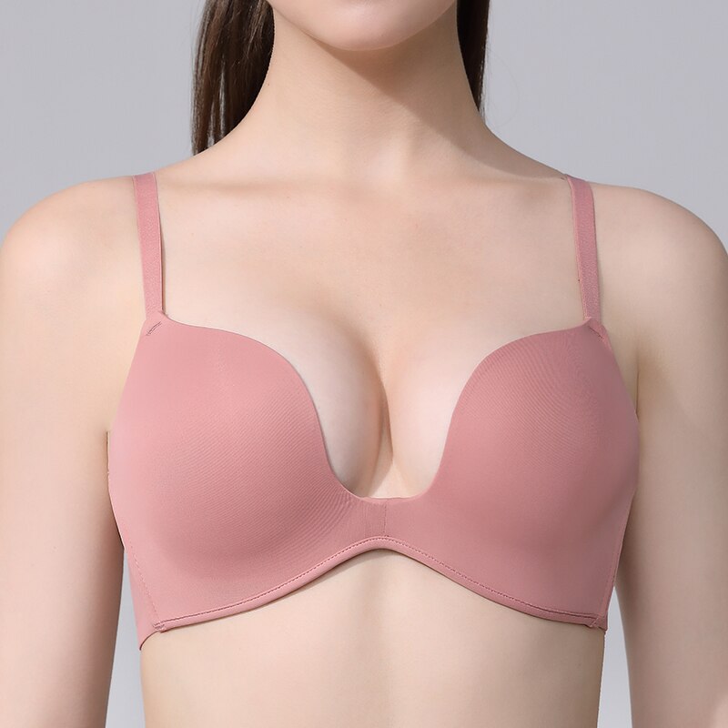 Wieblumen™ push-up bra with a deep neckline 