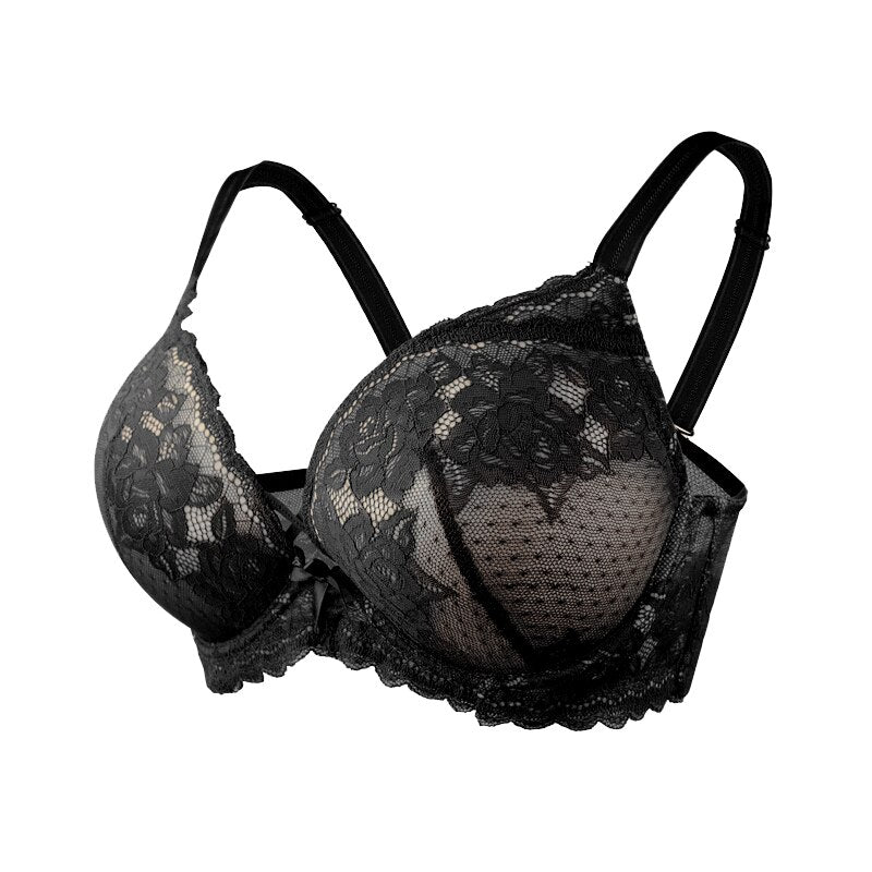 Wieblumen™ push-up bra made of floral lace 