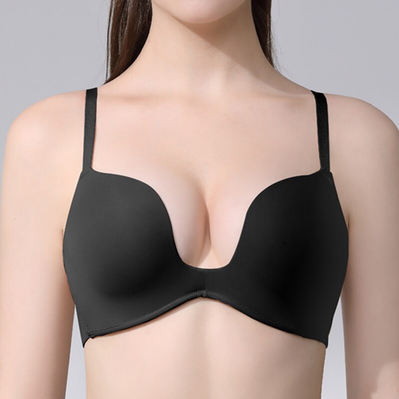 Wieblumen™ push-up bra with a deep neckline 