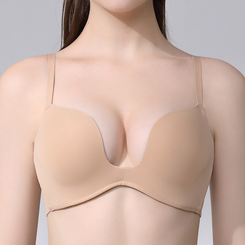 Wieblumen™ push-up bra with a deep neckline 