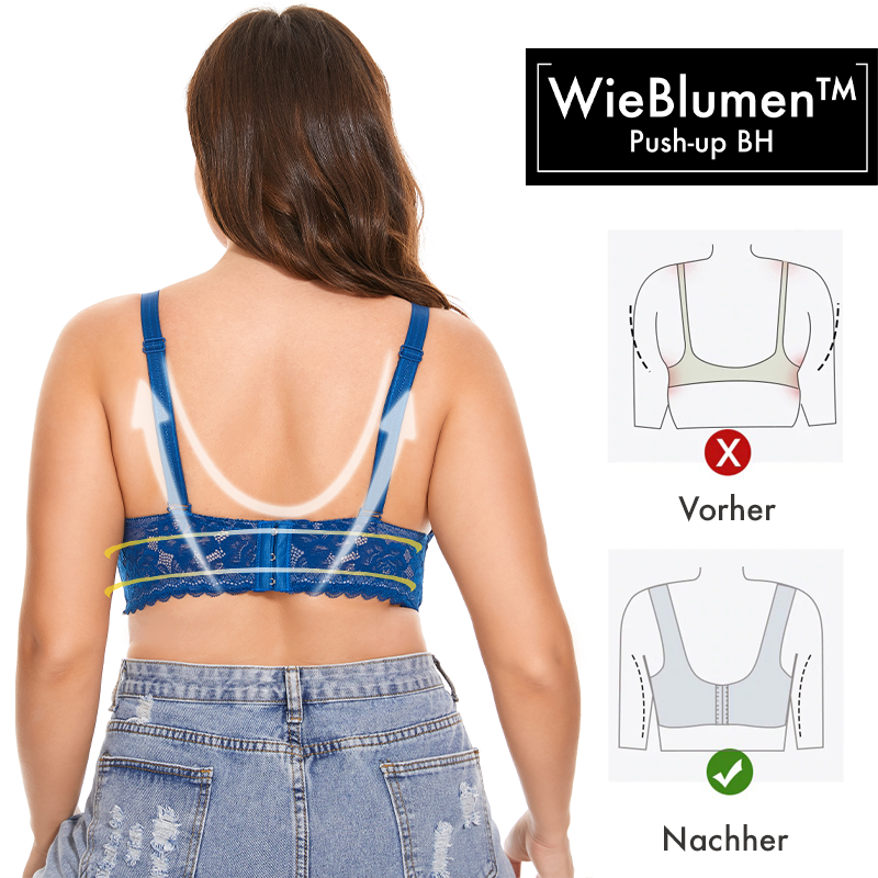 Wieblumen™ push-up bra made of floral lace 