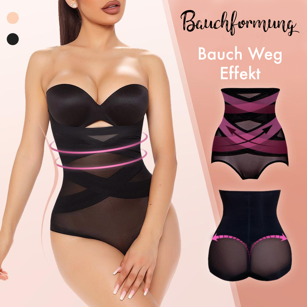 Figurformende Miederhose Push-Up Bauch Weg Effekt 