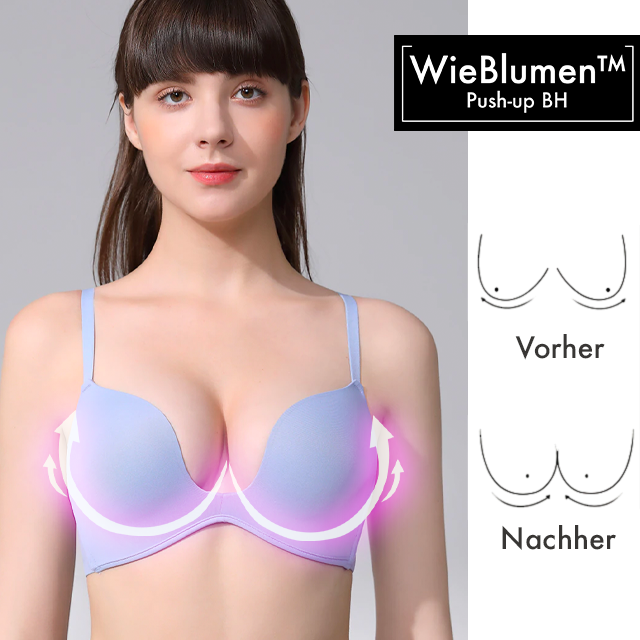 Wieblumen™ push-up bra with a deep neckline 