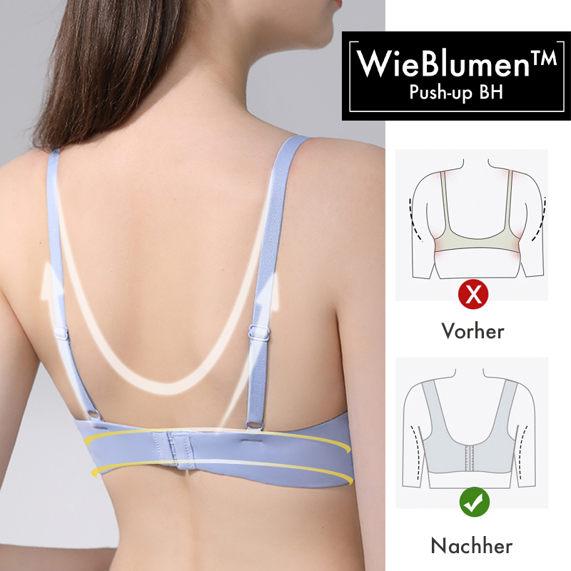 Wieblumen™ push-up bra with a deep neckline 