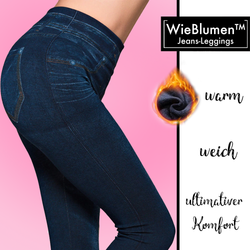 Jeggings vaqueros de tejido polar térmico Wieblumen™